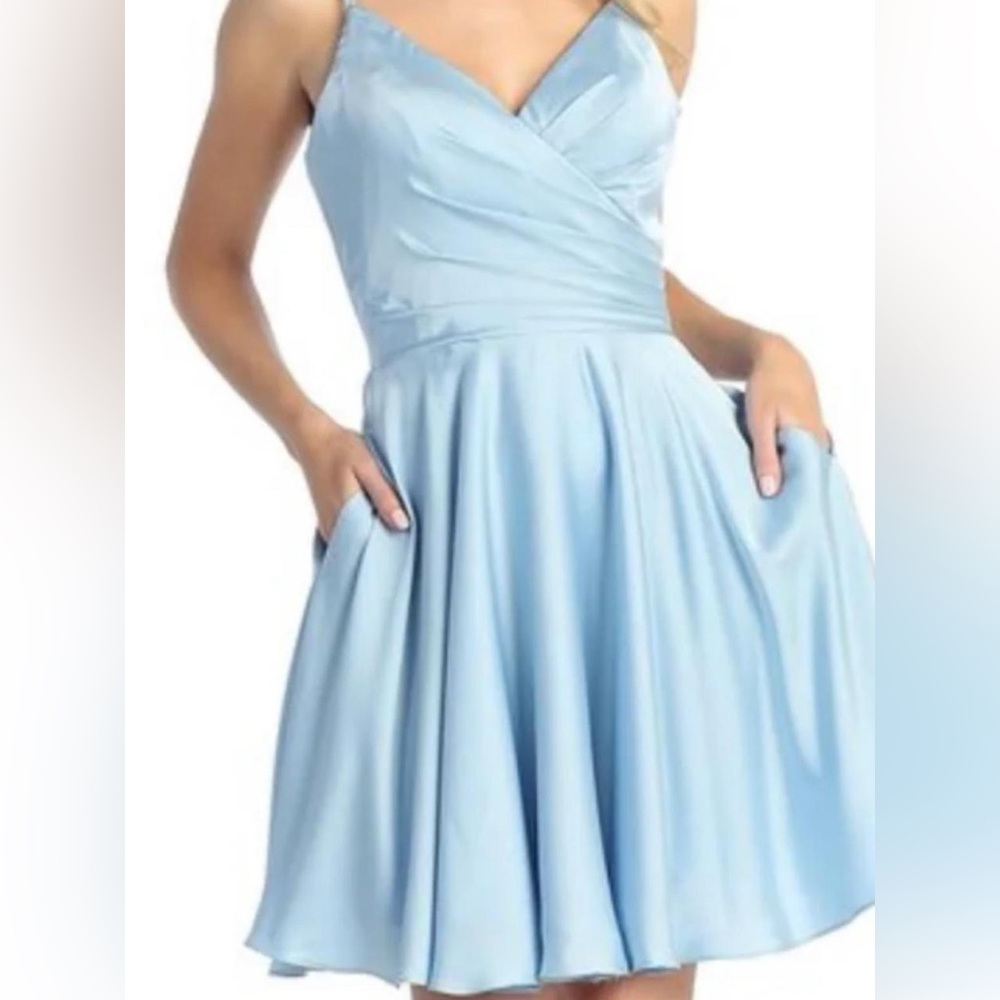Elegant Blue Mini Dress